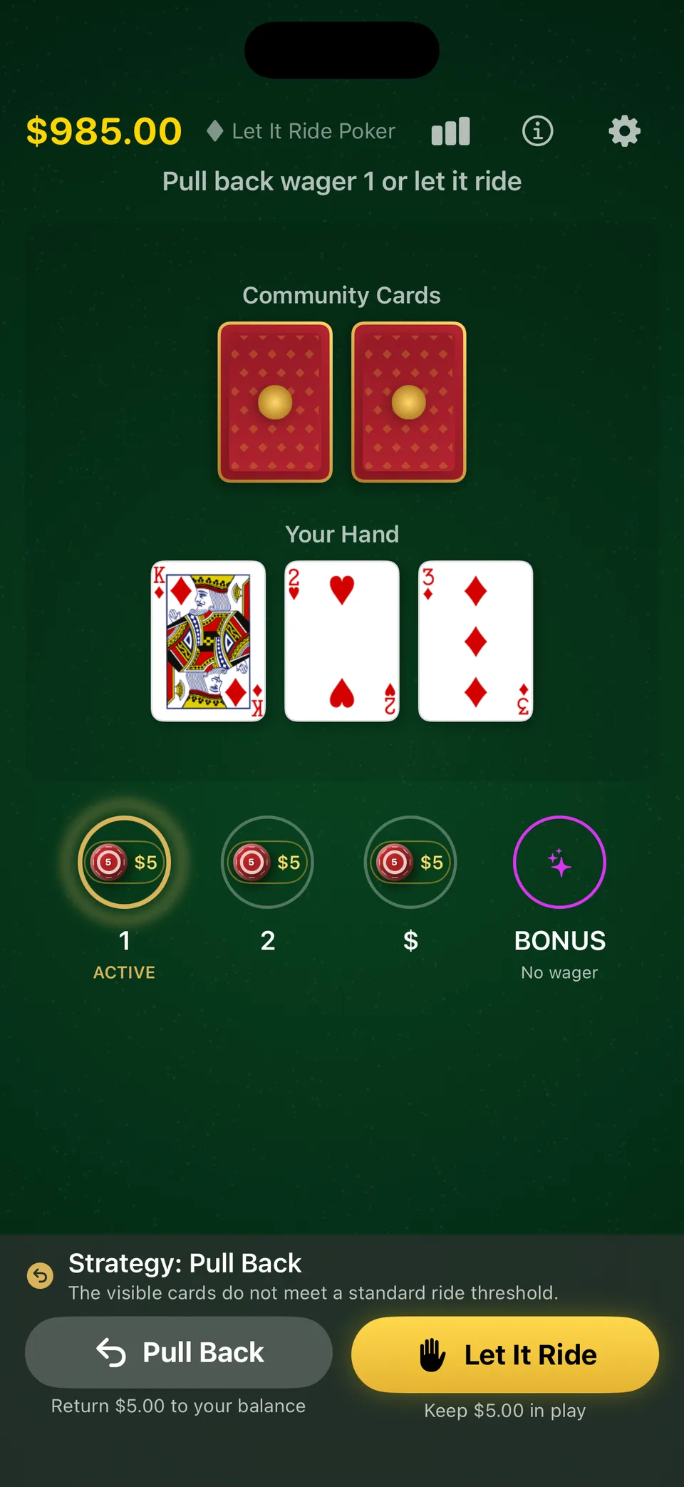 Let It Ride Poker by TopDog iPhone portrait screenshot 2