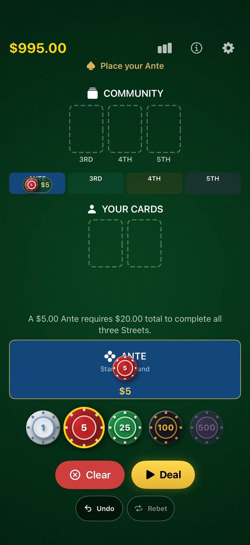 Mississippi Stud by TopDog screenshot 1
