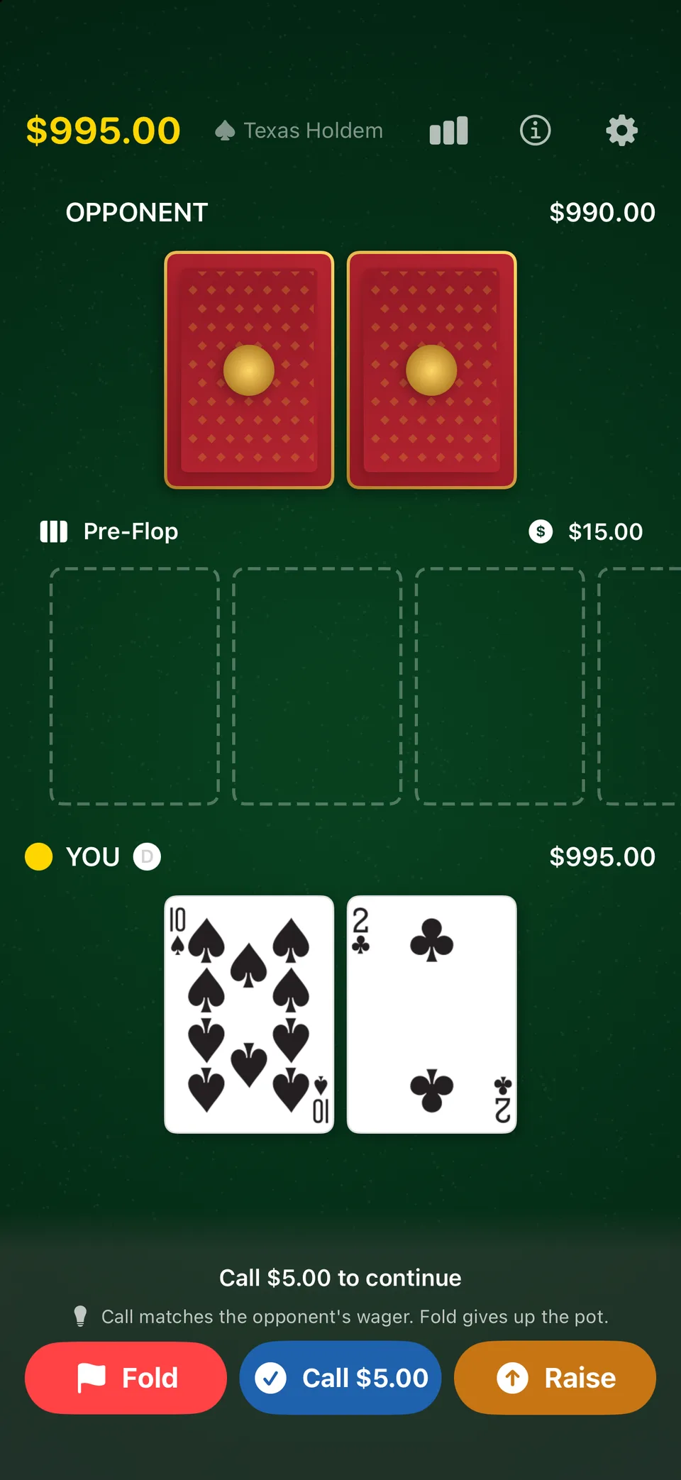 Texas Hold'em by TopDog iPhone portrait screenshot 2